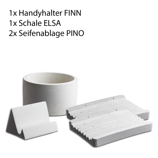 Haushaltsgegenstände aus Beton.