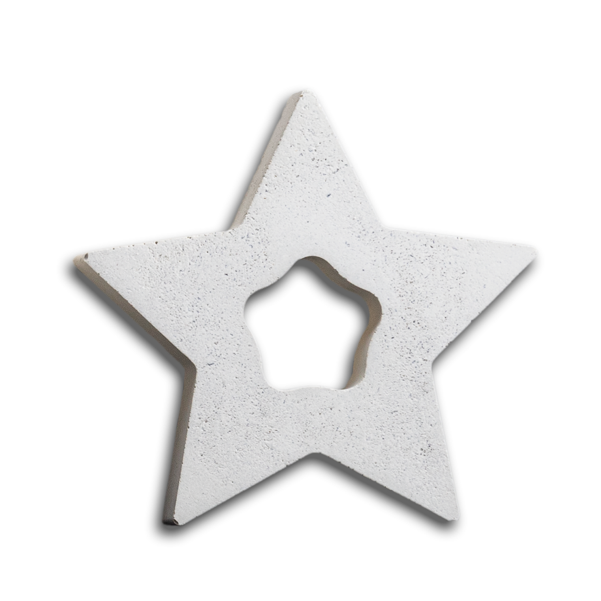 gelochter Betonstern, Dekoration Weihnachten, Streudekoration